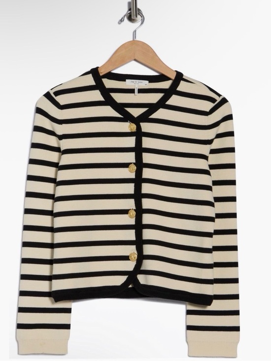 rag & bone Striped Button Cardigan - Picture 3 of 3